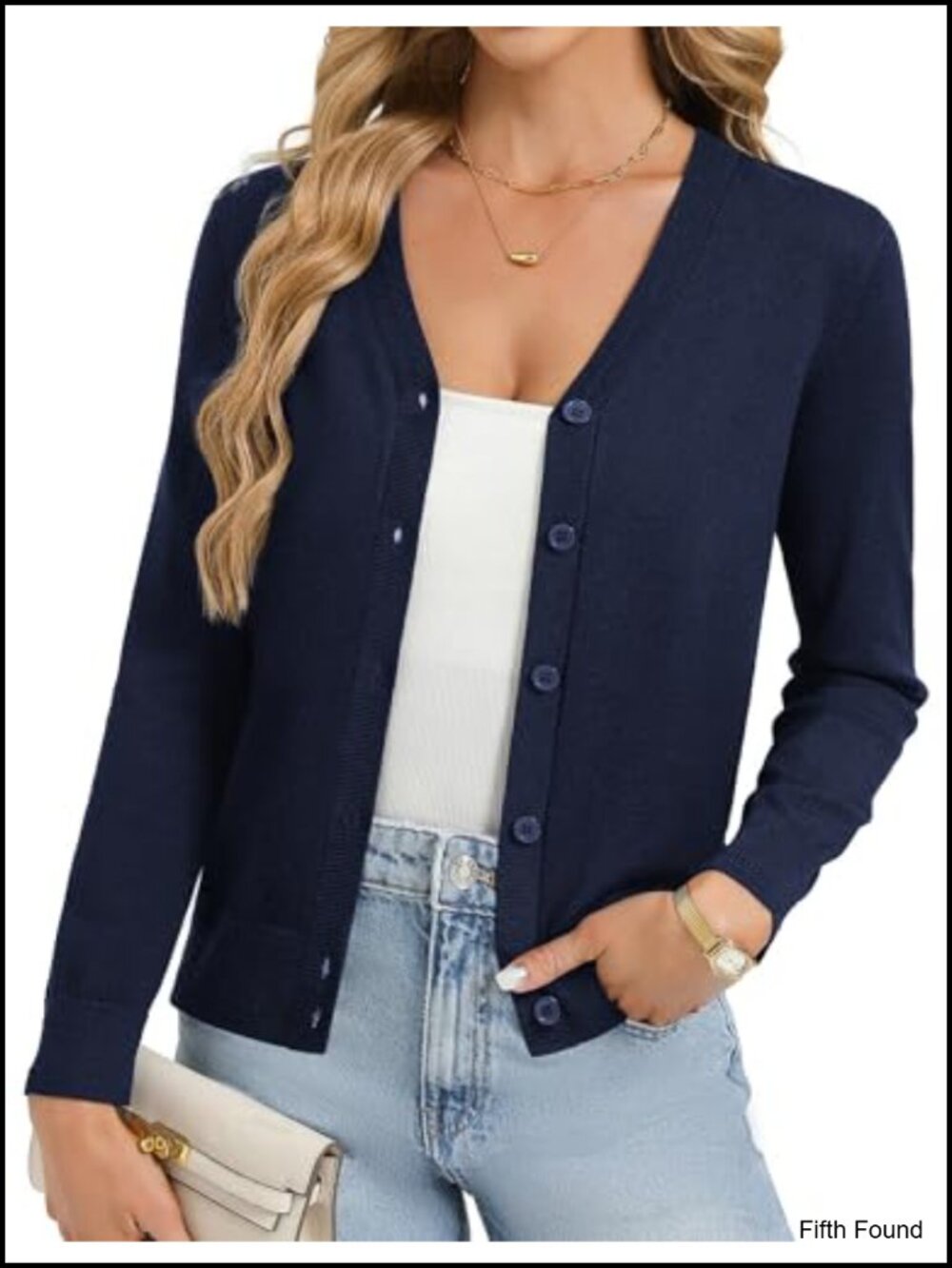 Lightweight V-Neck Button Up Knit Cardigan Sweater Women Regular Fit
